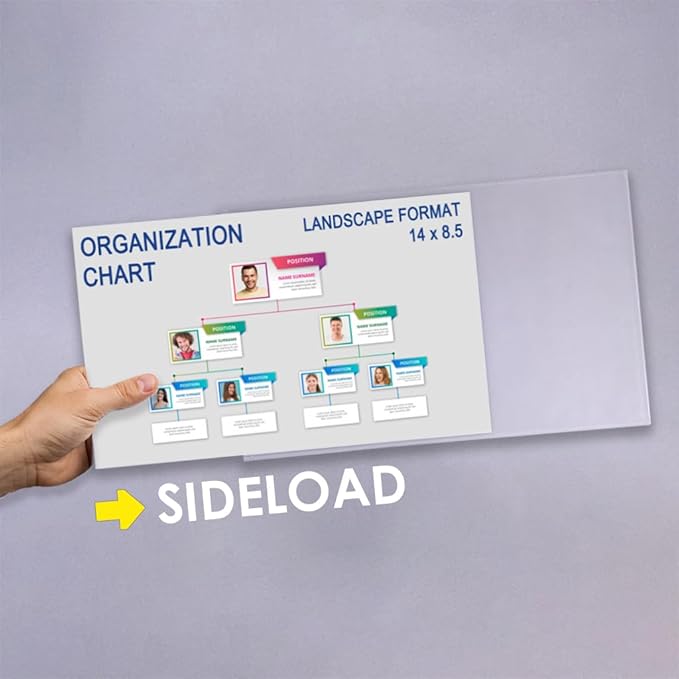 14 x 8.5 Landscape Legal Size Sheet Protectors, Side Load, Extra Heavyweight, Glass Clear, 2 Packs (50 Sheets Total), Archival Safe & Acid Free by Keepfiling
