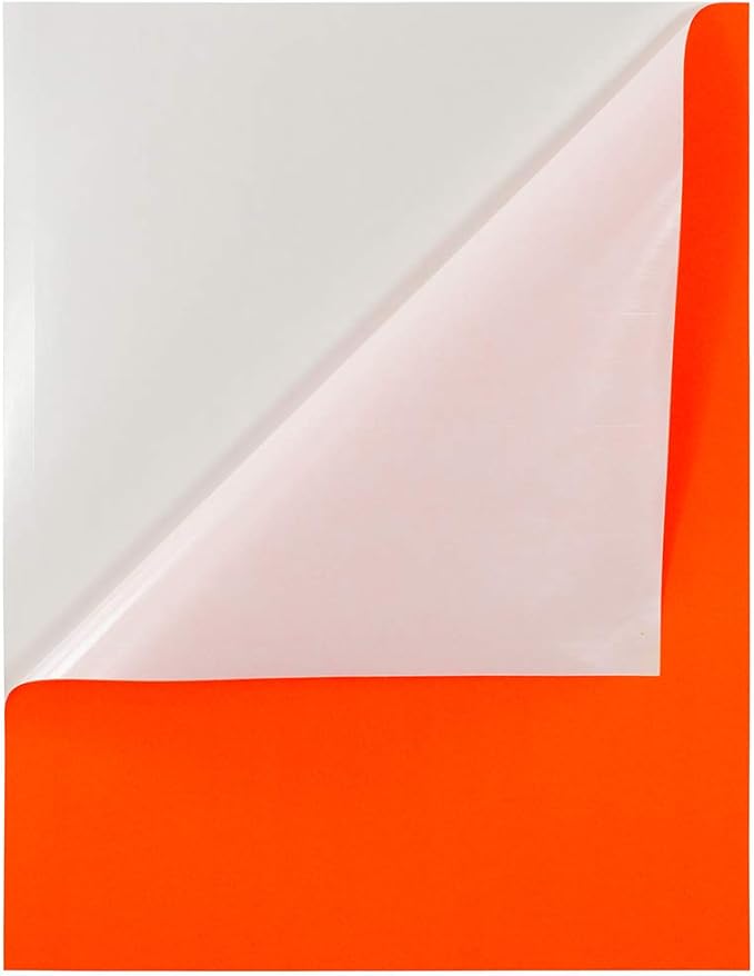 JAM PAPER Full Sheet Shipping Labels - Printable Sticker Paper - 8 1/2 x 11 - Neon Deep Red/Orange - 10 Full Pages/Pack