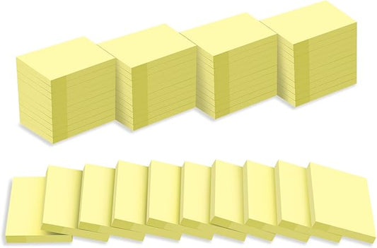 (50 Pads) Sticky Notes 1.5x2, Sticky Pads, Recyclable, Self-Stick Pads, Easy to Post for Home, Office, Notebook (yeelow)