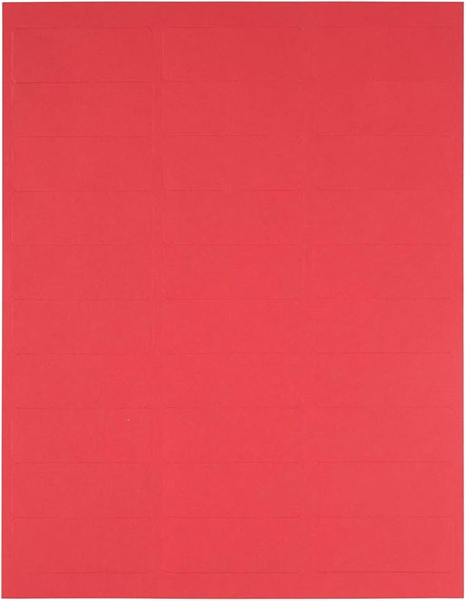 JAM PAPER Return Address Labels - Standard Mailing - 1 x 2 5/8 - Red - 120 Shipping Labels/Pack