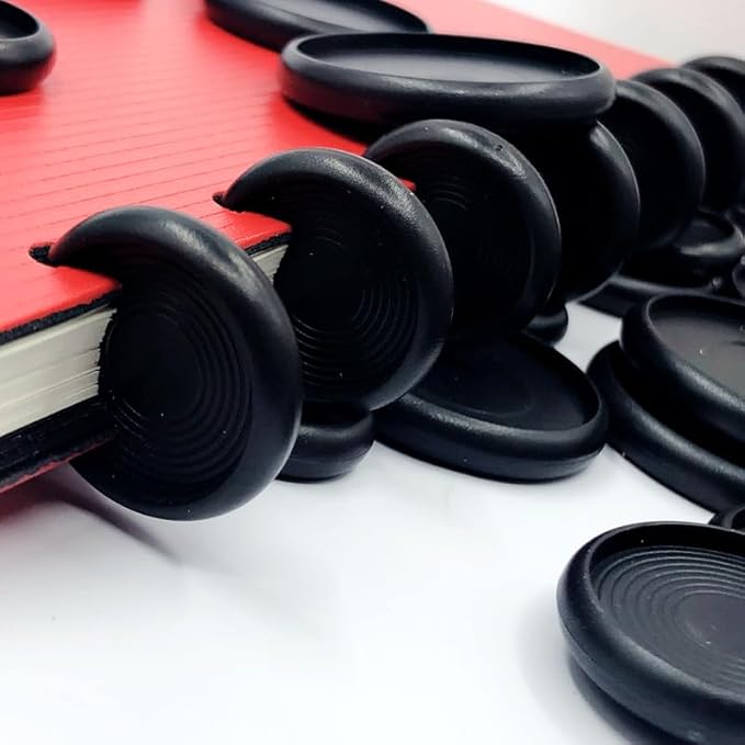 100pcs Discbound Notebook Discs DIY Planner Accessoriesfits for Tul,Levenger,Arc,Happy Planner,Talia(Black,1.26 inch/32mm)