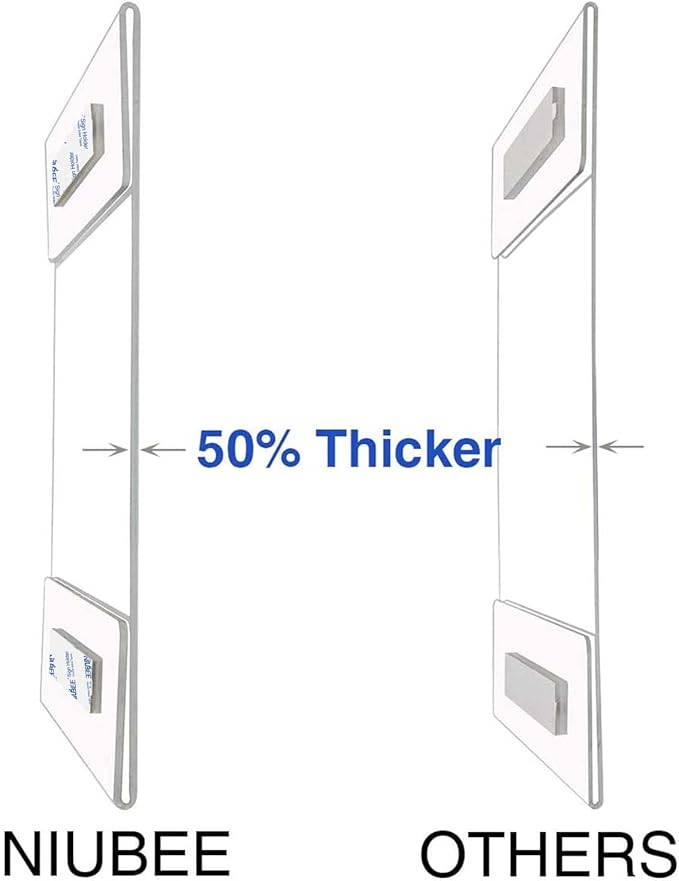 NIUBEE Acrylic Sign Holder 11 x 17 Horizontal Wall Mount Sign Holders Clear Acrylic Frame with Double Sided Tape Clear Poster Frames Plastic Sign Holder for Office, Home, Restaurant, Landscape, 6 Pack