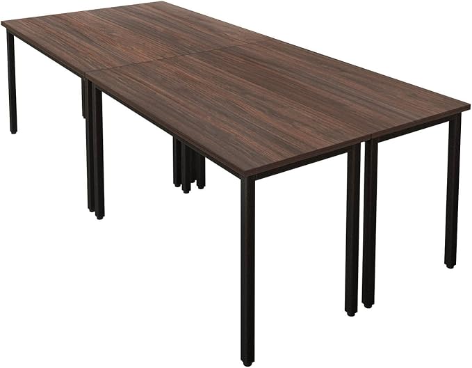 Bonzy Home Conference Tables 9ft Office Computer Desk for Meeting Room Study Writing Printer Podcast Table Save Space Design for 10 People Rustic Vintage Walnut 4PCS 110.2"x47.2"x29.5"