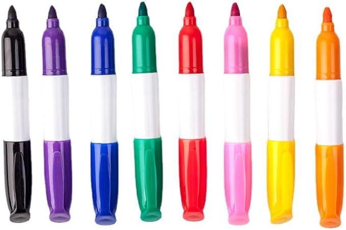 SKKSTATIONERY 36-Pcs Mini Markers, Assorted Colors, Mini Colored Permanent Markers, Marker Pens 3.5'', Markers