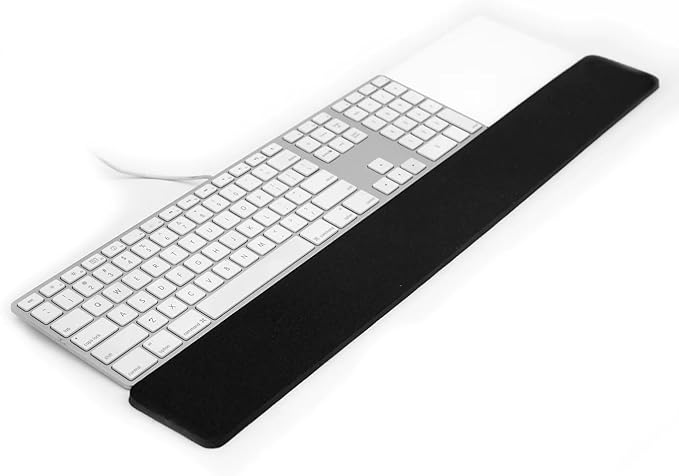 GRIFITI Slim Wrist Pad 24" x 4" x 0.375" Inch Extra Long Slim Profile Keyboard & Mousepad Wrists Rest for 1/4 Inch Thick Slim Keyboard with Trackpad or Mouse Ergonomic Support