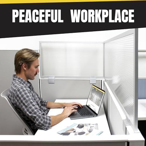 OBEX Screen Extender Polycarbonate Desk Privacy Panel & Divider for Office Cubicle, 12" x 60", Translucent