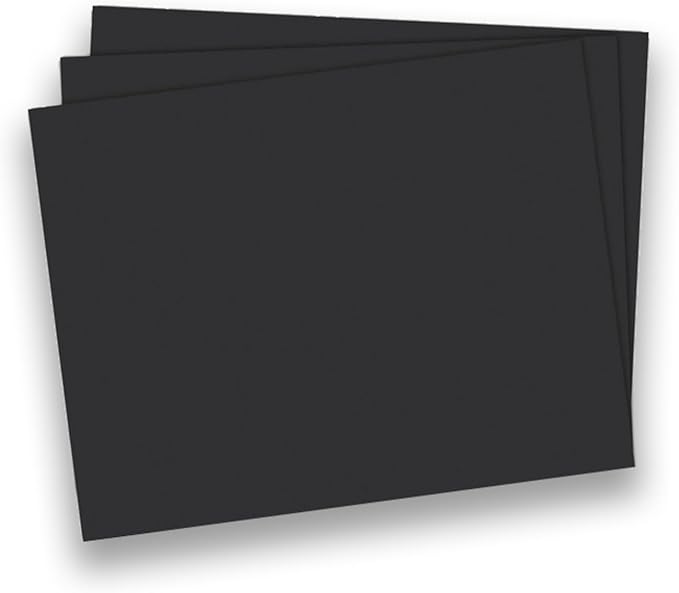 School Smart Railroad Poster Board Paper, 22 x 28 Inches, 6-Ply, Black, Pack of 25