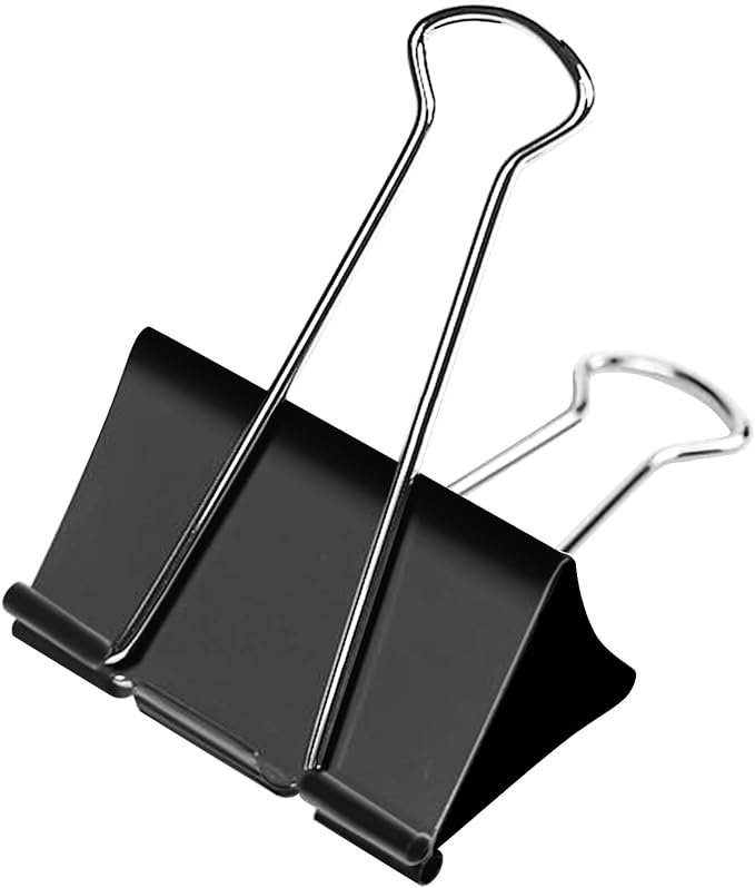 Jumbo Binder Clips 3 inch, Binder Clips Extra Large Heavy Duty 18 Pcs for Office Supplies, Black