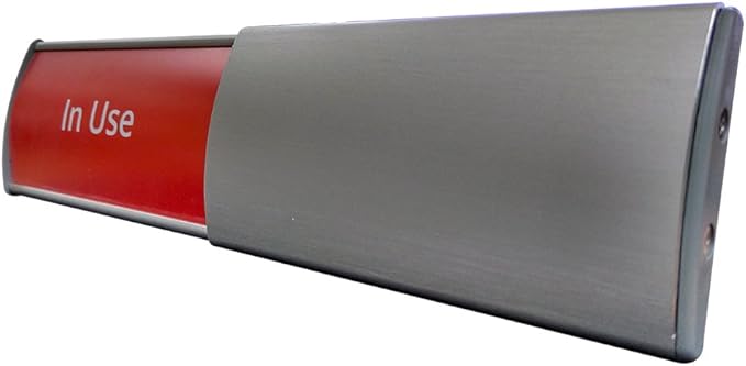 Slider OFFICE DOOR / WALL NAMEPLATE SIGN FRAME DISPLAY CURVATURE PLAQUE SILVER HOLDER (8.0" W x 2.36" H)