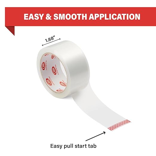 Simply Cool Packing Tape 36 Pack, Heavy Duty Packaging Tape for Shipping, Moving Boxes, Sealing, Mailing & Storage – Strong 1.88” Wide x 60 Yards Per Refill Roll, 2160 Yards Total