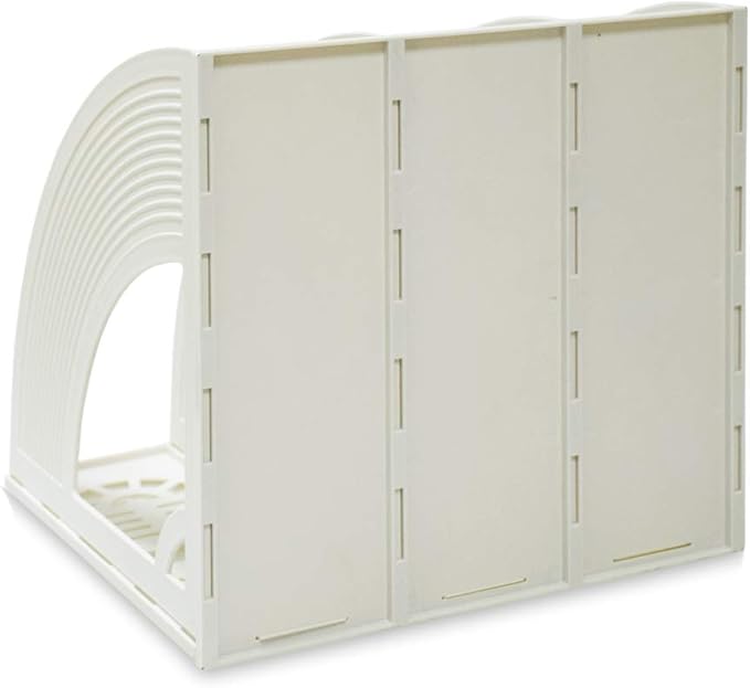 SAYEEC Magazine File Holders 3 Compartment Binder Stand Gray Magazine Storage Folder Desktop File Bookshelf Organizer Office Book Holder Rack for Office Home School