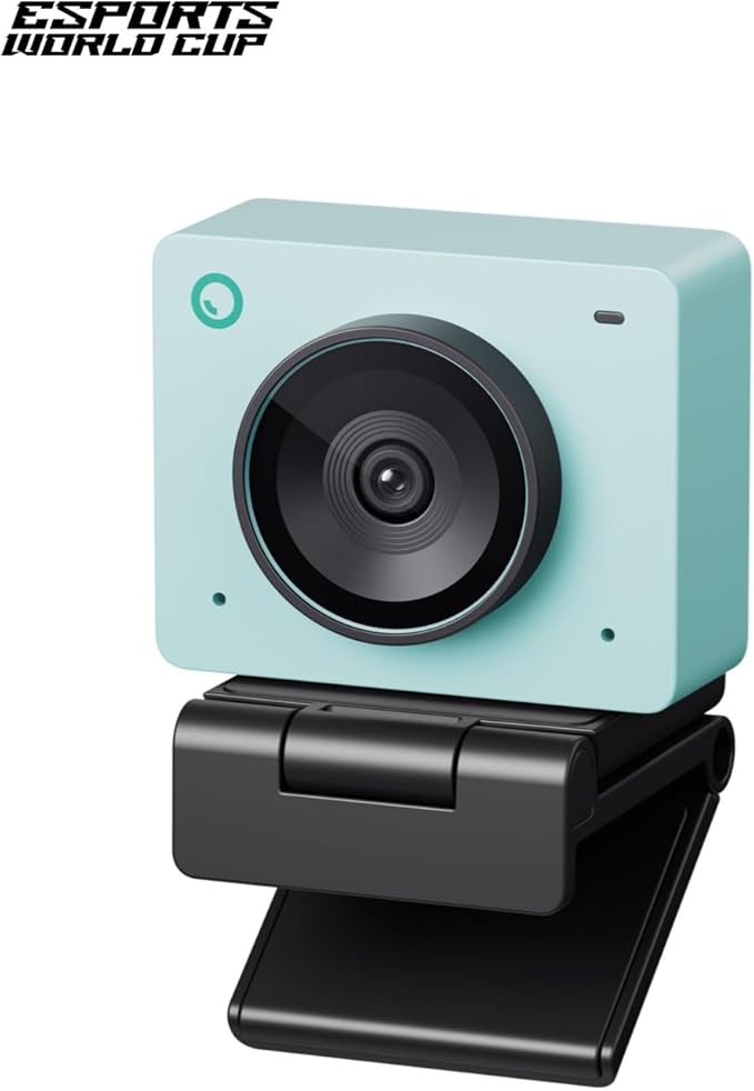 OBSBOT Meet 2-4K Webcam for PC with 1/2" Sensor, AI Framing & Autofocus, Beauty Mode, Lightweight, Gesture Control, HDR, Dual Microphone, 60 FPS, Web Cam for Streaming, Meeting, Gaming. (Aurora Green)
