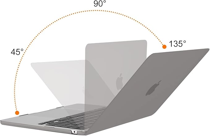 MOSISO Compatible with MacBook Air 13 inch Case 2025 2024 2023 2022 M4 A3240 M3 A3113 M2 A2681, Plastic Hard Shell&Keyboard Cover&Screen Film&Type C for MacBook Air 13.6 inch Case, Gray