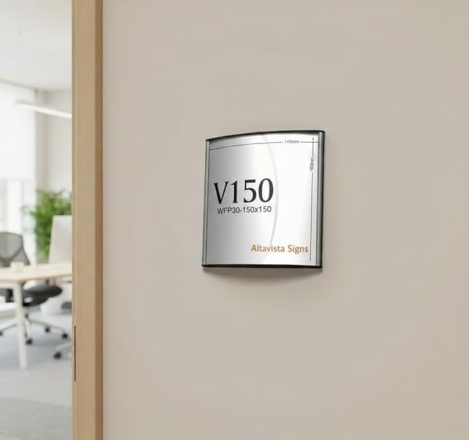 Set of 5 Metal Customizable Sign Holders 6" x 6" - Easy to Change Graphics, Perfect for Offices, Schools, and Businesses