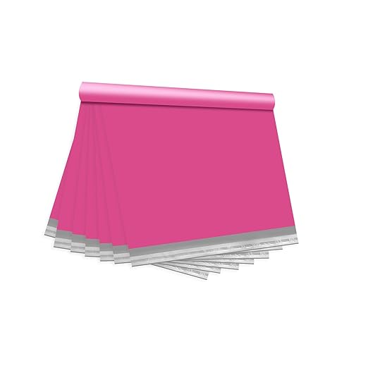 Pink Poly Mailers 10x13 100 Pcs, Cute Waterproof Shipping Bags with Self-Seal Adhesive, Durable Tear-Resistant Shipping Envelopes for Clothing