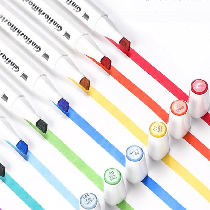 Brush Chisel Tip Art Markers Designer Pen Sketch Alcohol Markers Dual Tips Manga Drawing Coloring book marker (168)