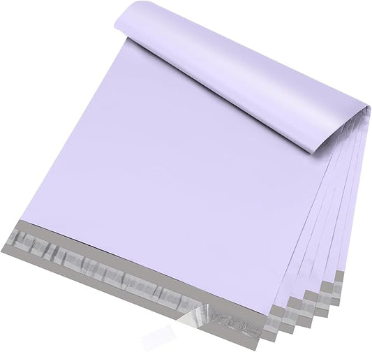 Metronic Large Poly Mailers 19x24 100 Pcs, Strong Adhensive Shipping Bags for Clothing, Waterproof Mailers Bags for Small Business, Shipping Envelopes, Tear-resistant Packing Bags in Lilac Purple
