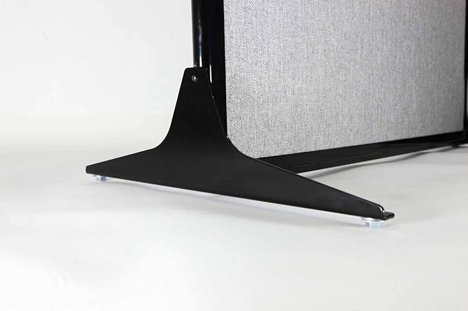 Versare Office Workstation Screen | Portable Wall Divider | Modern Cubicle | Freestanding Privacy Screen | Flexible Work Space | 1 Panel | 33" Wide x 70" Tall Marble Gray SoundSorb Panels