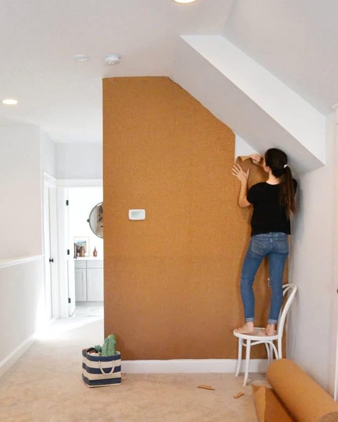 Manton Cork Premium Cork Roll - 3’ x 6’ x 1/4”, 100% Natural Facing Grade Material, Custom Cut Cork for Home, School, and Office Walls & Bulletin Boards