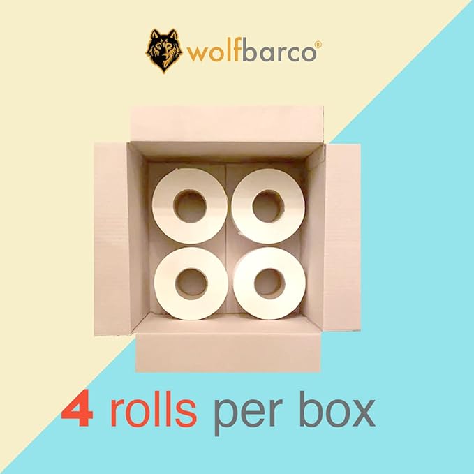 Direct Thermal Paper Label/IndustrialGrade 4" x 6", with Perforation, 3" Core, 8" OD,1000 Pcs/Roll (4Roll/Box) - Beige