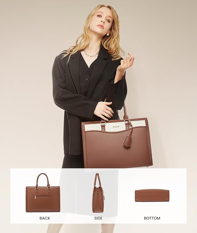 LOVEVOOK Laptop Tote Bag for Women, Office Work Bag Briefcase fit for 15.6 inch Laptop, Large Capacity Teacher Bag Handbag