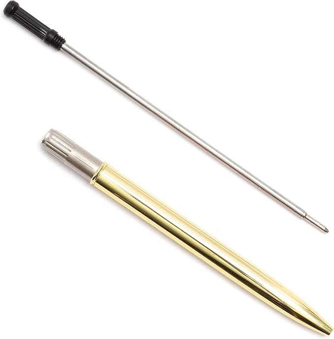 Juvale Gold Ballpoint Pens - Pack of 12, 1 mm Medium Point, Black Ink - Metal Twist-Action Design for Consistent Ink Flow - Pens for Wedding Guest Book & Gold Office Supplies