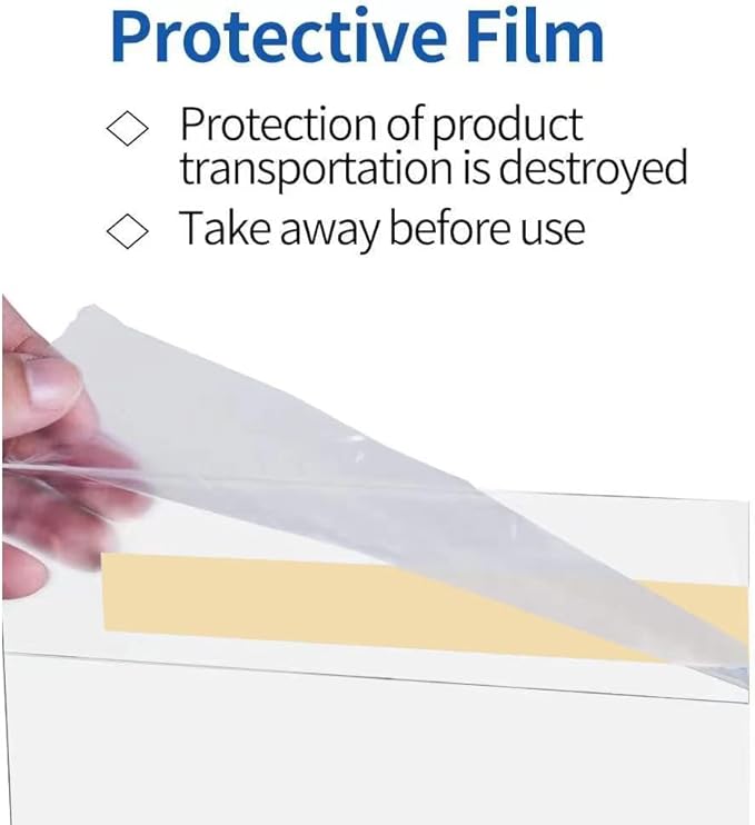 Acrylic Sign Holder 5 x 7 Wall Mount, Wall Mount Sign Holders, Clear Acrylic Frame with 3M Tape Adhesive, Plastic Wall Sign Holder for Office, Home, Restaurant-Vertical (6 Pack)