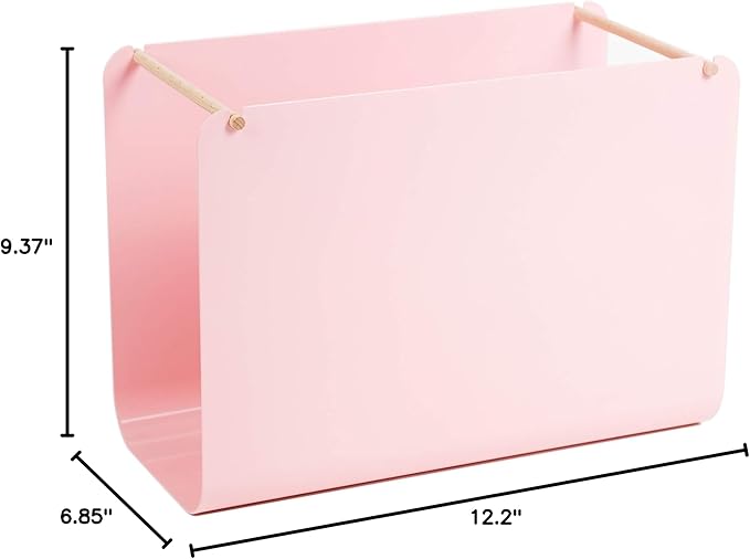 U Brands, Arc Desktop File Organizer, Metal, Pink, 3550A02-04