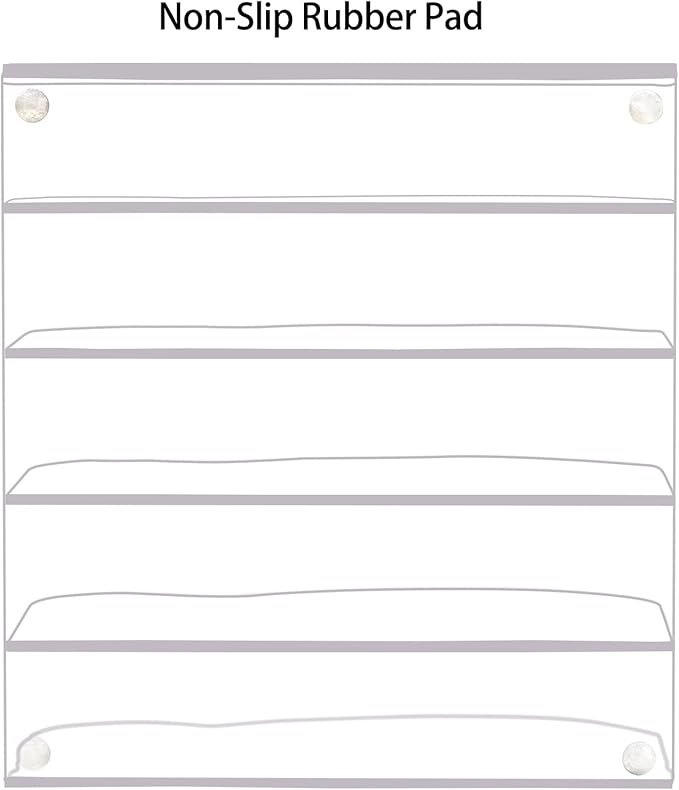 Suwimut Acrylic File Holder 5 Sections, 8.5 x 6.8 x 4.7 Inch Upright File Organizer for Desk, Clear Desktop Folder Holder Mail Letter Sorter for Home Office School Envelope Bill Filling Paper Document