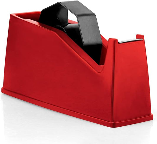 Heat Tape Dispenser, Masking Tape Dispenser, Holder Fits 1" and 3" Core, 6.8 x 2.2 x 3.4 Inch, Desktop Tape Dispenser, Heat Tape for Sublimation(Red)