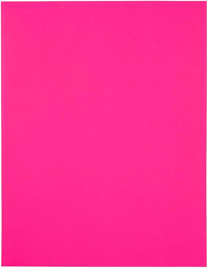 JAM PAPER Shipping Labels - Half Page - 5 1/2 x 8 1/2 - Neon Pink - 50/Pack