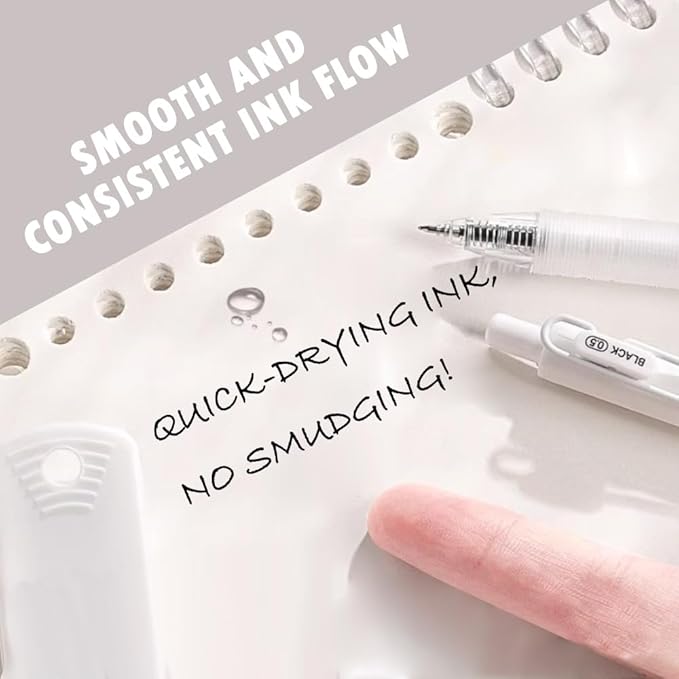 HVOMO Stationery Set,1 large-capacity pencil case,5 quick-drying pens,50 waterproof stickers,2 sticky note pads(200 sheets),1 set of 10-color index labels (200 sheets),Student stationery gift (Purple)