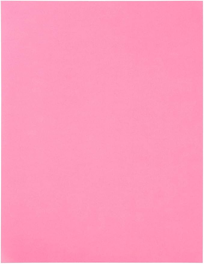 JAM PAPER Full Sheet Shipping Labels - Printable Sticker Paper - 8 1/2 x 11 - Ultra Pink - 10 Full Pages/Pack