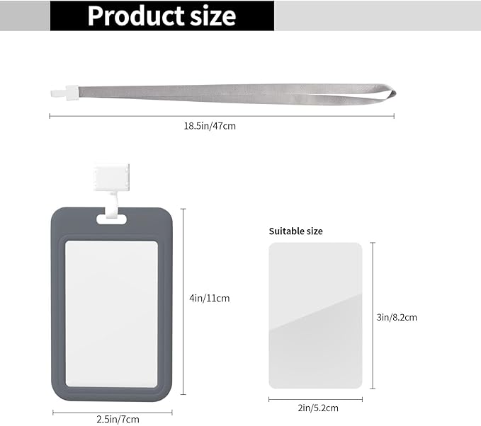 Custom Id Badge Holder Customizable Personalized Id Card with Photo Logo for Employee Work Office Staff Name Tag