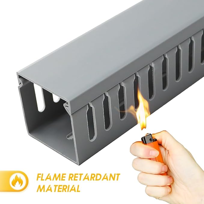 Cable Raceway 95" Open Slot Cable Management Kit Large Capacity Upgraded Snap Structure,Wire Cover Cord Hider for Under Desk&Industrial Network/PC/TVs- 23.6" X 1.97" X 1.97" X 4PCS LWH Grey Color