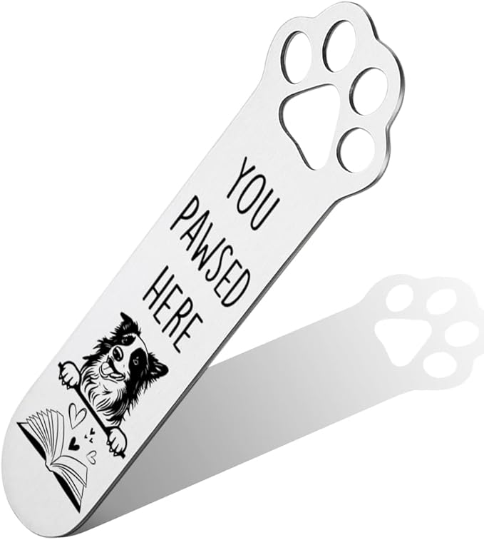 Collie Dog Gifts, Collie Dog Bookmark for Collie Dog Lover Book Lovers Bookworm Bookish Nerd, Collie Dog Gifts for Women, Bookmark Dog Lover, Book Club Gifts for Reader Dog Owner Lover-DX123