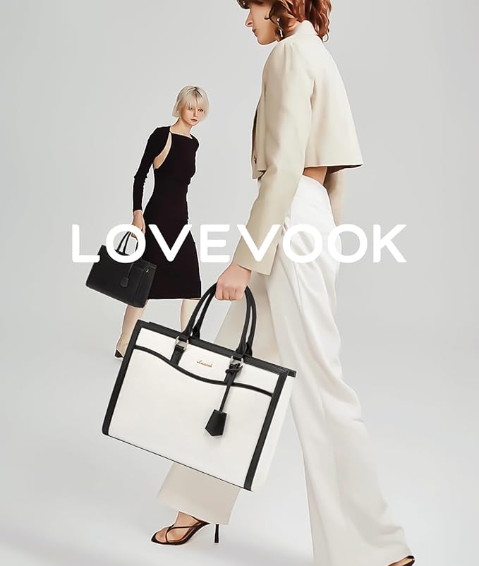 LOVEVOOK Laptop Tote Bag for Women, Office Work Bag Briefcase fit for 15.6 inch Laptop, Large Capacity Teacher Bag Handbag