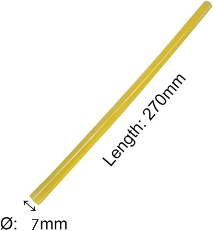 TRENDBOX Pack of 10 Crystal Yellow 7mmx270mm - Hot Melt Glue Sticks Strips Melting Adhesive for Handmade Craft DIY Home Office Project Craftwork Fix & Repairs