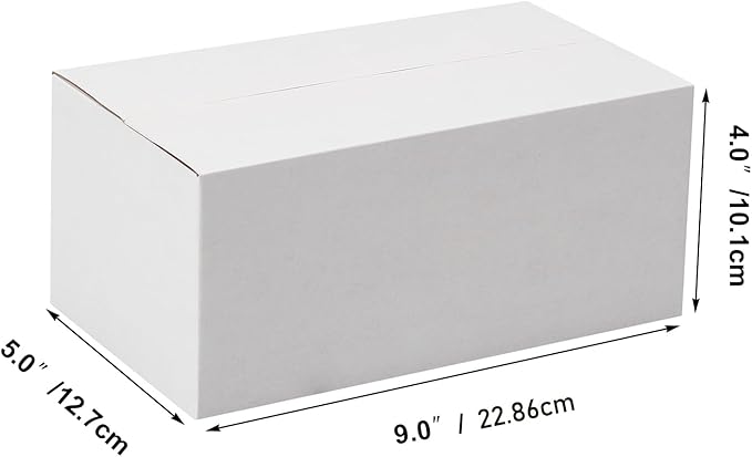 9x5x4 White Shipping Boxes Set of 40, Kraft Corrugated Cardboard Small Business Boxes for Business Packaging Boxes