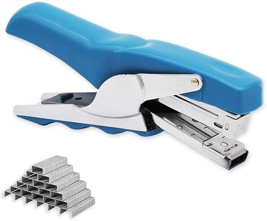 Stapler with 1000 Staples-Plier Stapler Save 60% Power,Good for Stapling at Home School or Warehouse (Blue)