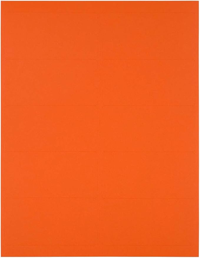 JAM PAPER Shipping Address Labels - Standard Mailing - 2 x 4 - Orange - 120/Pack