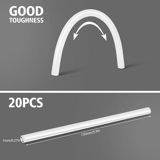 LIVOWALNY Mini Hot Glue Gun Sticks, 20 PCS 5.9" Length 0.27" Diameter Hot Melt Glue Gun Sticks, Hot Glue Adhesive - Compatible with Most Glue Guns for Kids Adults DIY Sealing Repairing