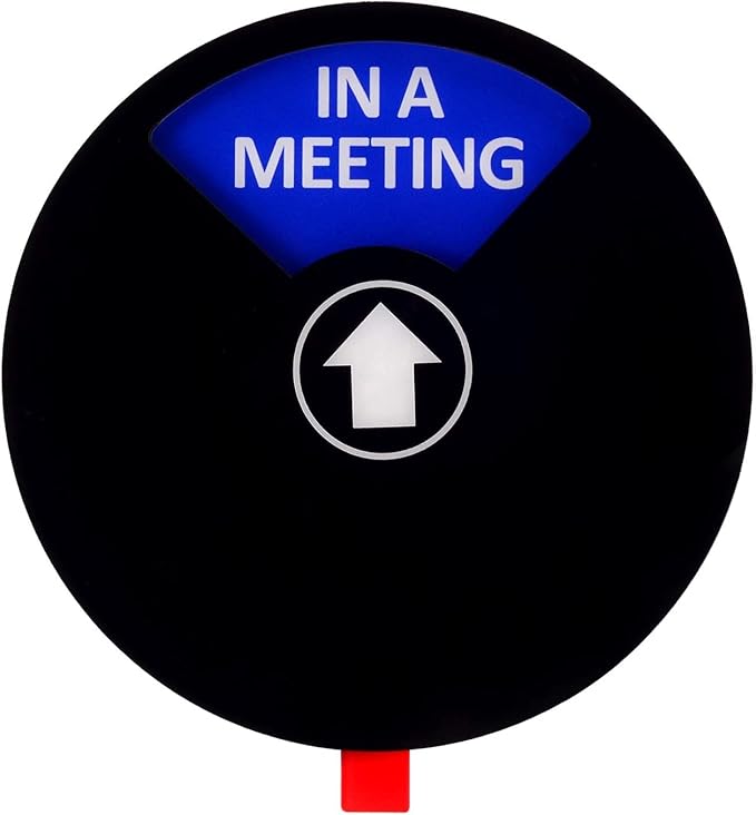 Kichwit Privacy Sign for Office Door, Do Not Disturb, Out of Office, Please Knock, in a Meeting, Conference Sign for Offices (Black, 2 Pack)