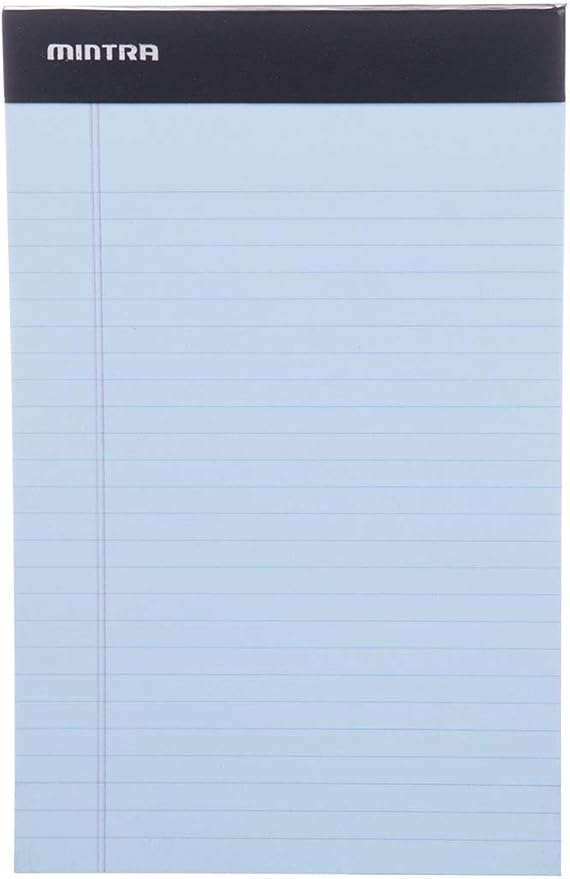 Mintra Office Legal Pads, ((xBasic, 5in x 8in, (Pastel), 36pk (6-6pks))