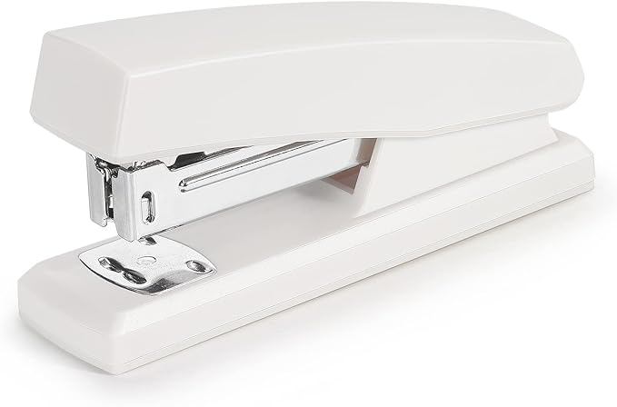 Tamaki Stapler, Office Stapler, Small Staplers for Desk, White