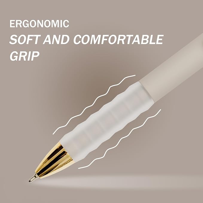 MiSiBao Black Ballpoint Pens 1.0mm Pens Retractable Ball Point Pens Smooth Writing (Plastic pen clip, 12-pack)