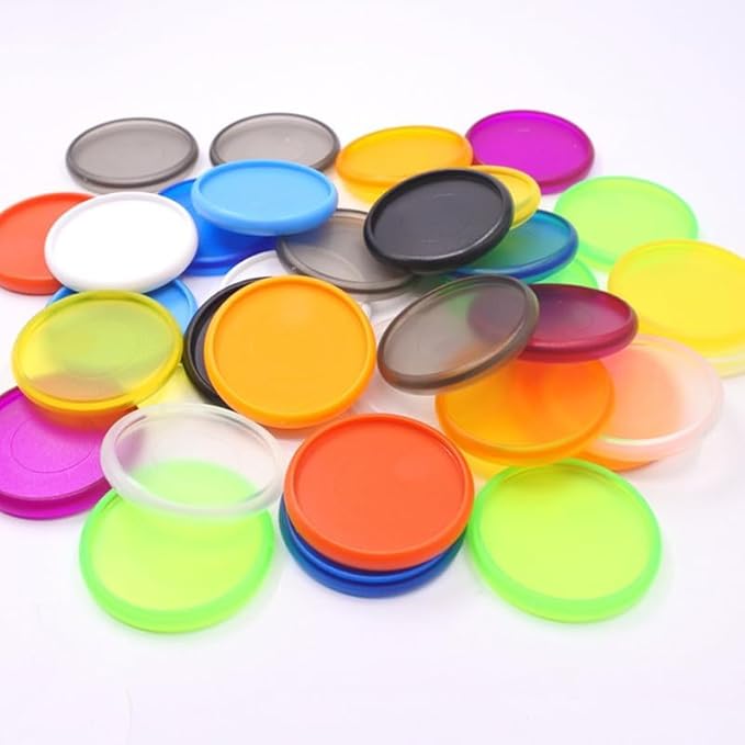 100pcs Discbound Notebook Discs DIY Planner Accessories fits for Tul,Levenger,Arc,Happy Planner,Talia(Solid & Clear Mixed,0.7inch/18mm)
