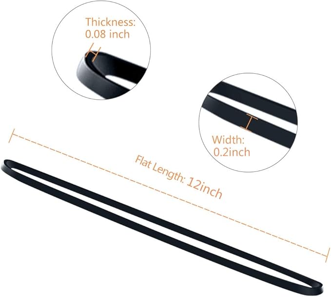 Coopay 12 Inches Extra Large Rubber Bands, 30 Pieces Heavy Duty Trash Can Band Bulk, Strong Elastic for Office Supply School Home, Garbage Cans, File Folders (Black)