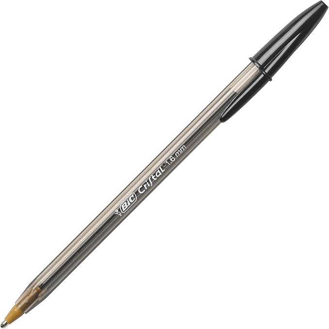 BIC Cristal Xtra Bold Ballpoint Pens, Bold Point (1.6mm) For Vivid And Dramatic Lines, Black Ink, 24-Count Pack, Perfect Ink Pens