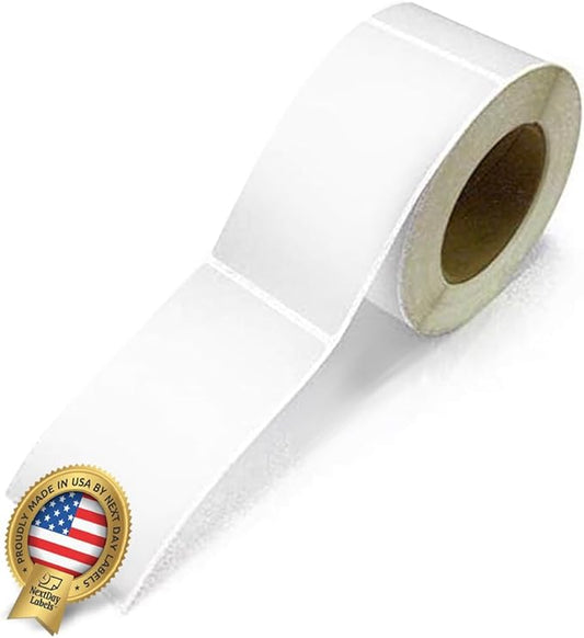 NextDayLabels 500 Rectangle Stickers (3" x 5") - Color Coding Labels Roll - Moving Labels for Boxes, Colored Inventory Stickers for Packing, Organizing, and Storage (White)